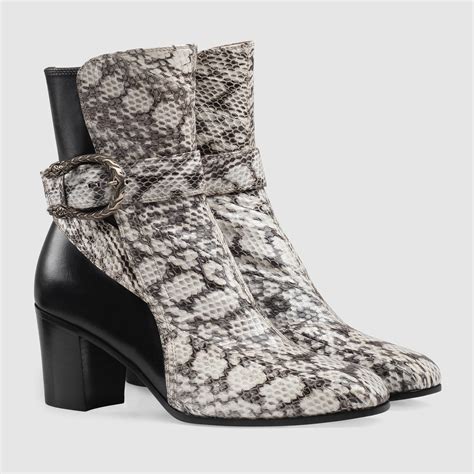 gucci snake.boot|gucci snakeskin leather ankle boots.